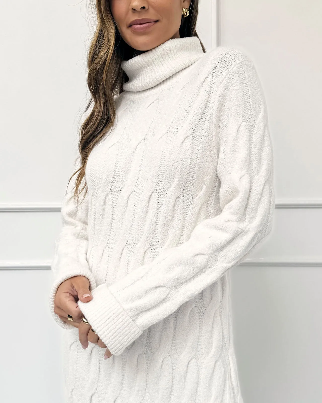 Splendid x @Cellajaneblog Cable Sweater Dress sold by Splendid product image thumbnail 5