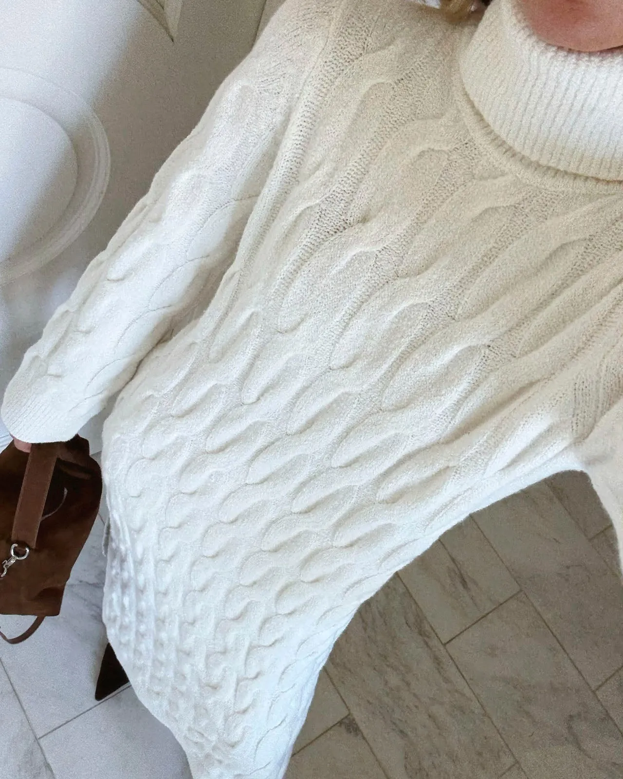 Splendid x @Cellajaneblog Cable Sweater Dress sold by Splendid product image thumbnail 3