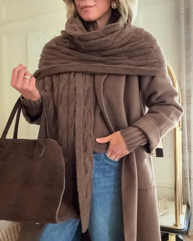 Splendid x @Cellajaneblog Cable Scarf sold by Splendid