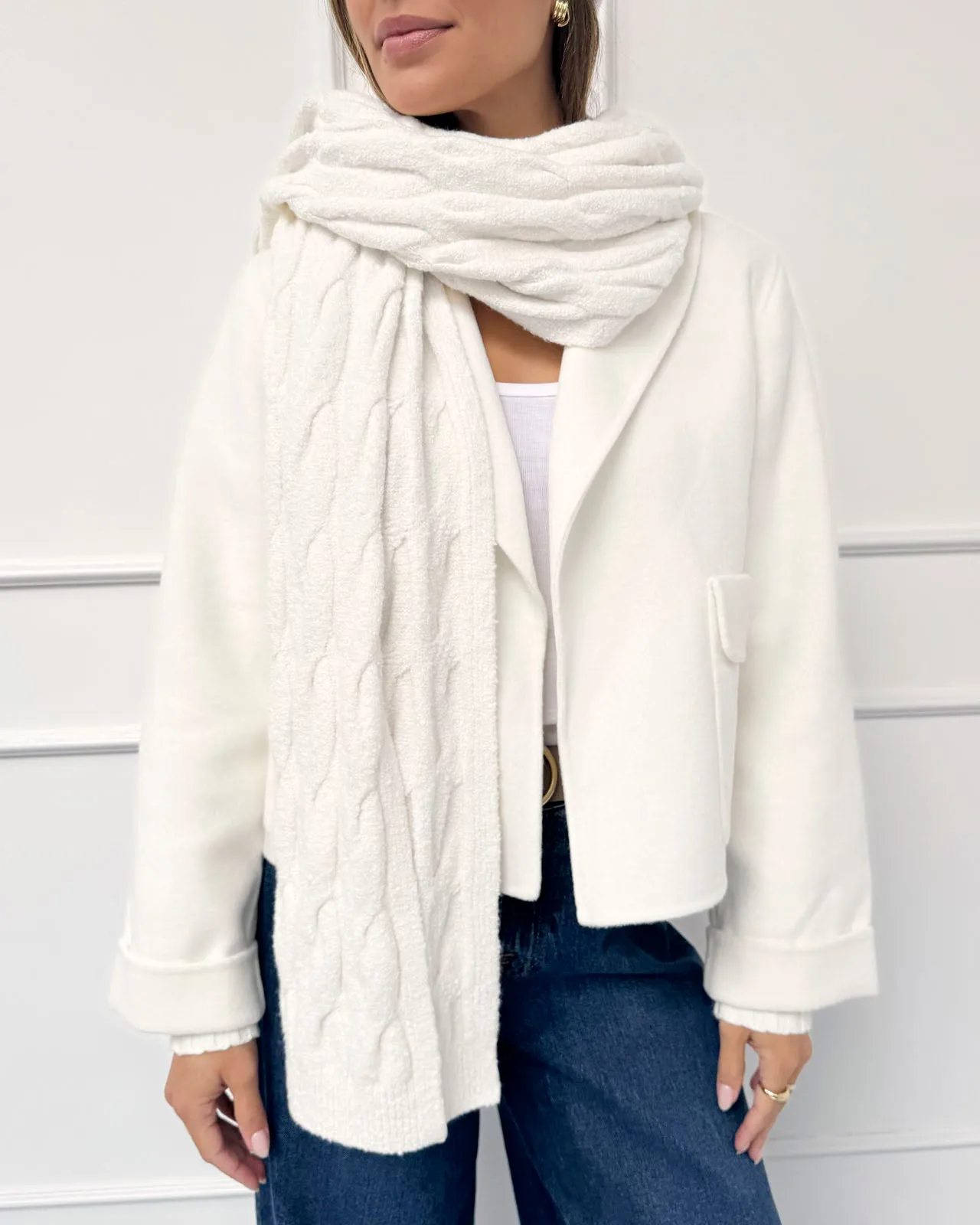 Splendid x @Cellajaneblog Cable Scarf sold by Splendid product image thumbnail 3