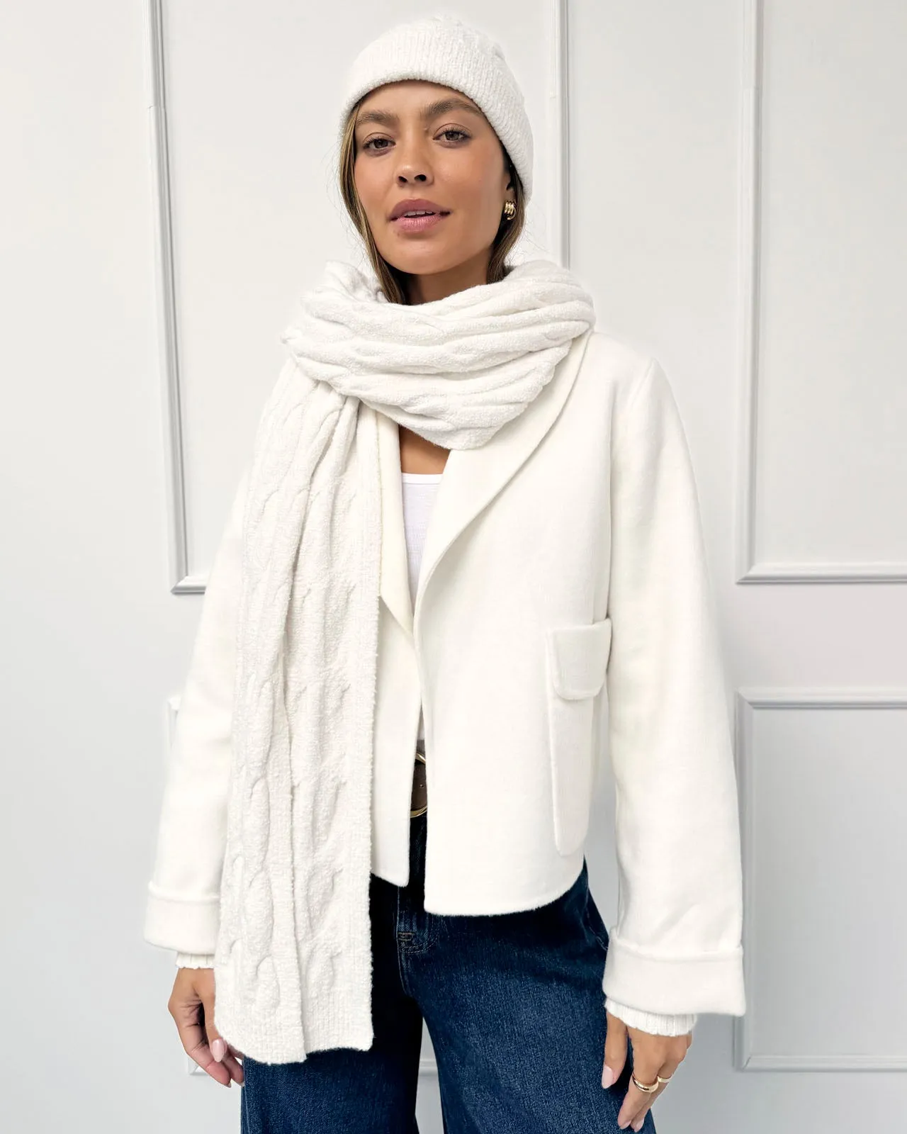 Splendid x @Cellajaneblog Cable Scarf sold by Splendid product image thumbnail 4