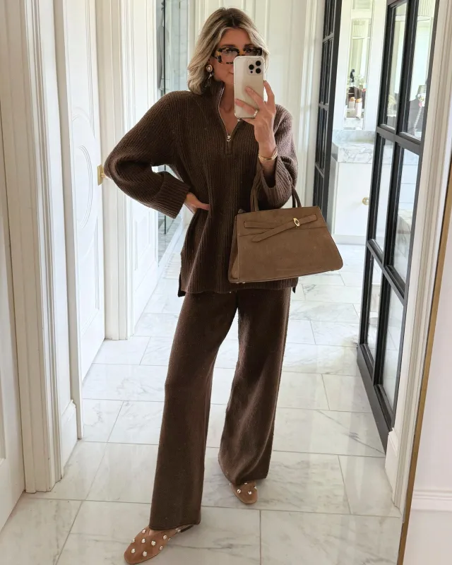 Splendid x @Cellajaneblog Boucle Sweater Pant sold by Splendid