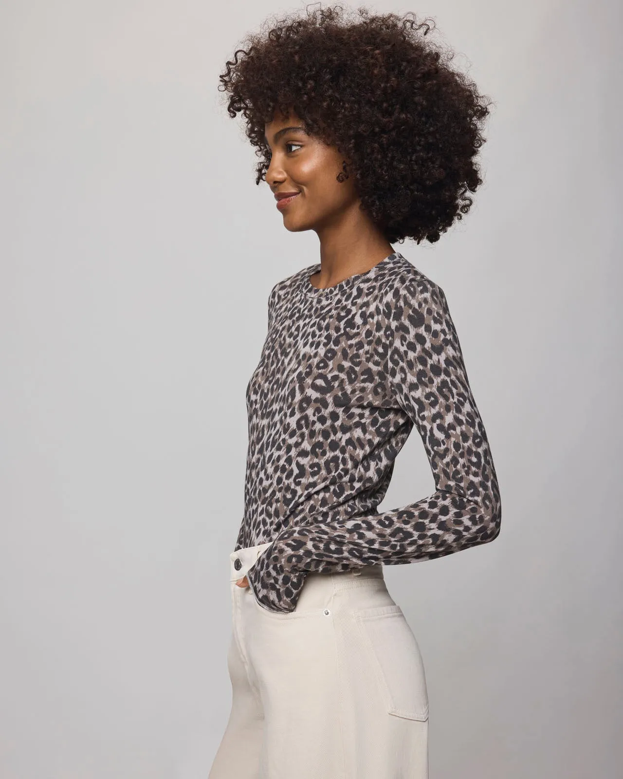 Leopard Bamboo Long Sleeve Tee sold by Splendid product image thumbnail 5