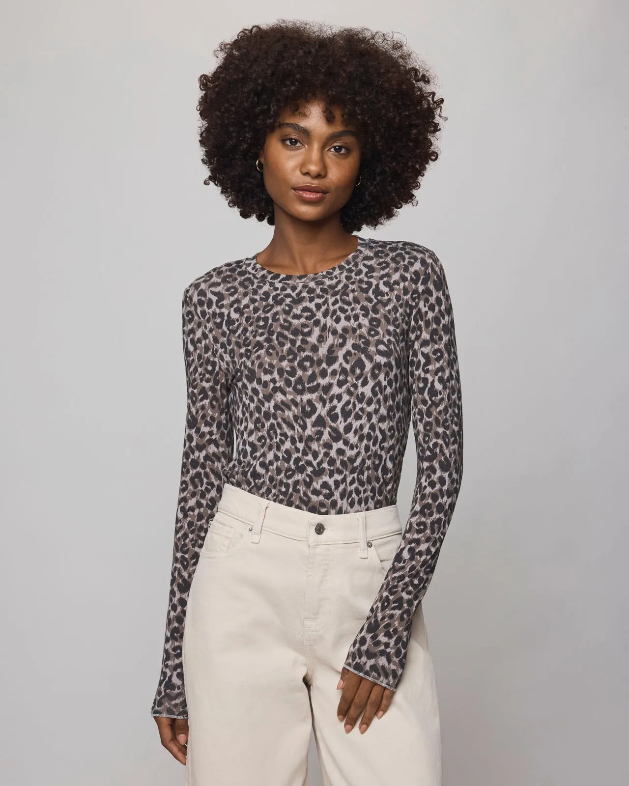 Leopard Bamboo Long Sleeve Tee sold by Splendid product image thumbnail 3