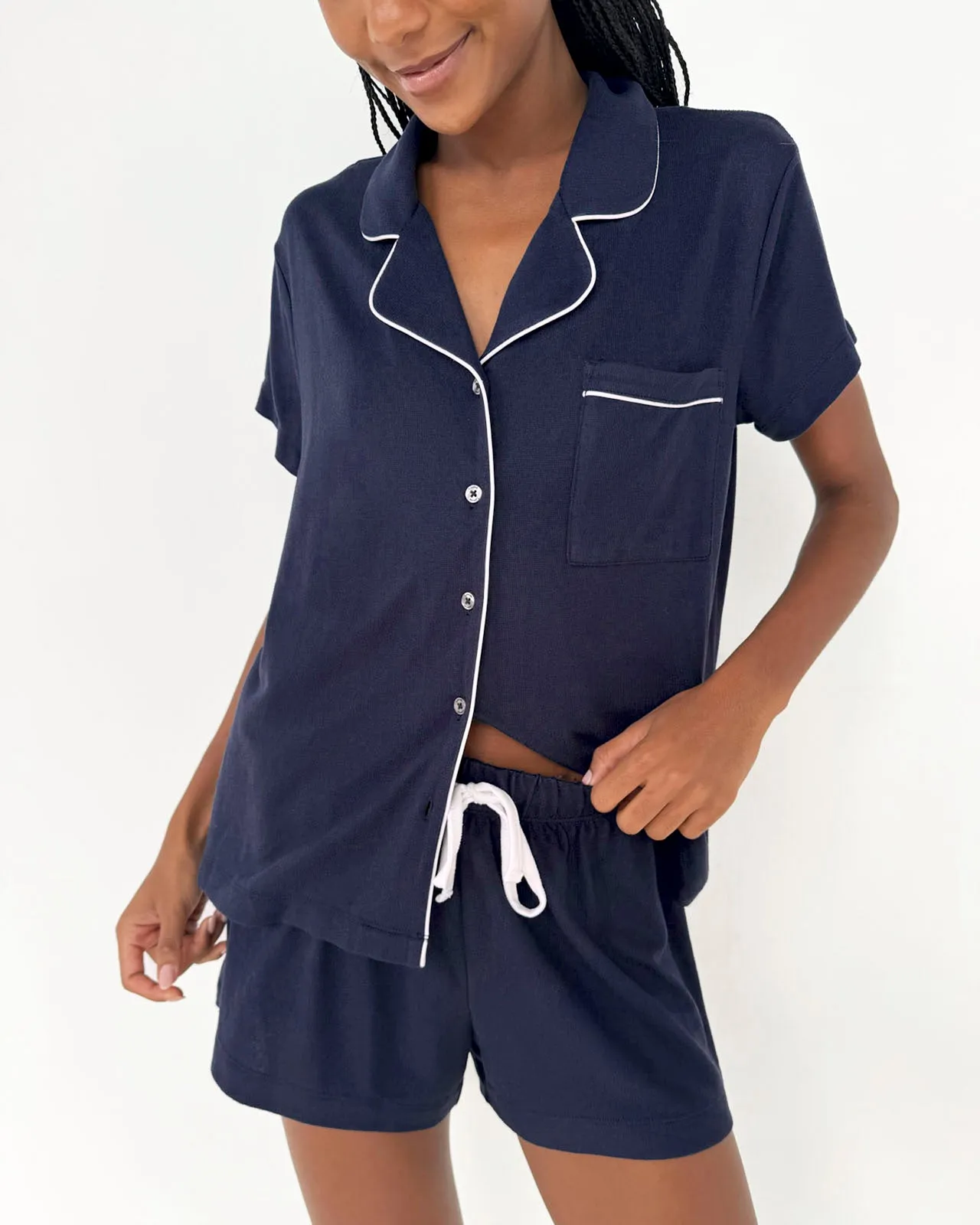 Navy Flora Pillowsoft Short Set sold by Splendid product image thumbnail 2