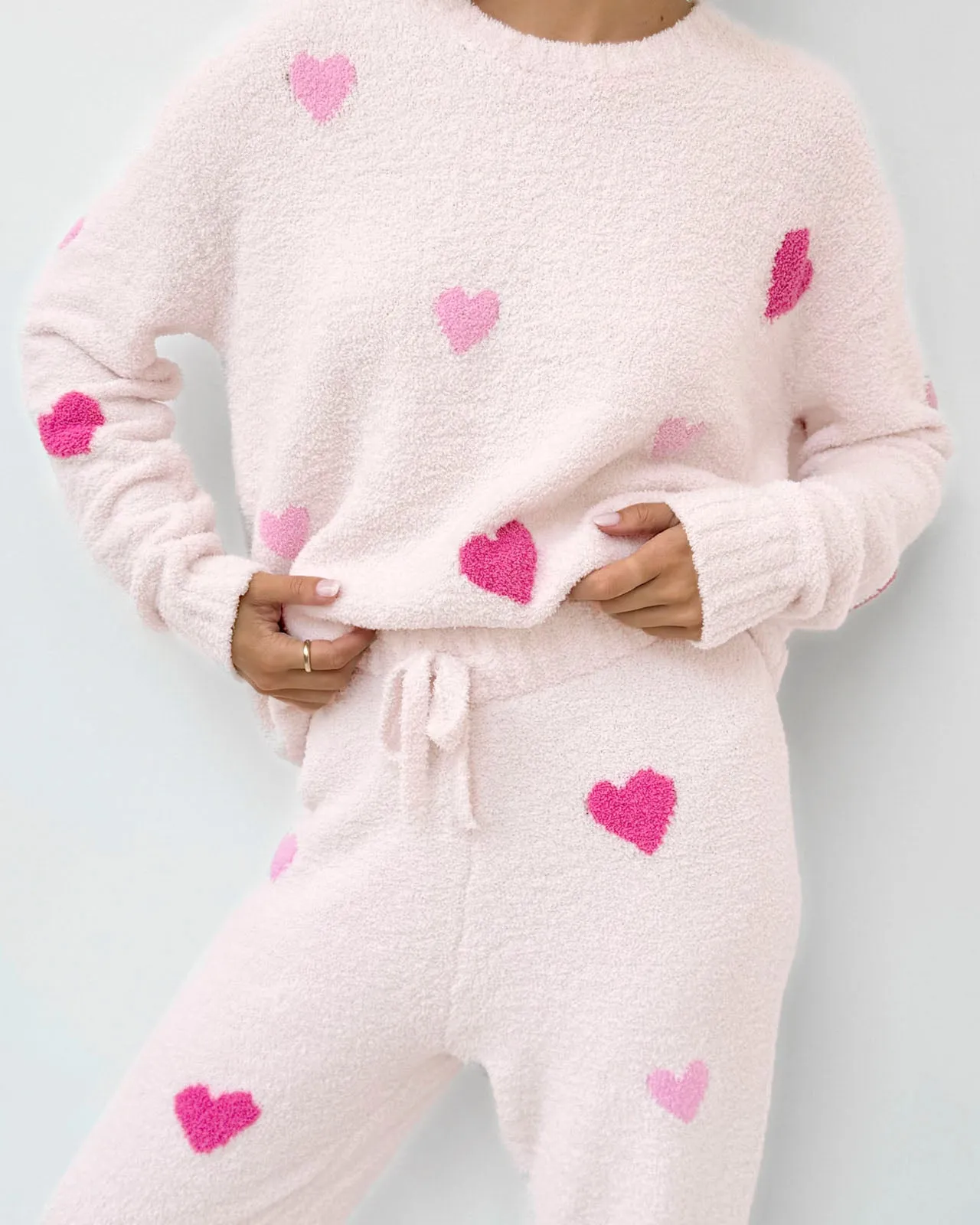 Pink Multi-Heart Fuzzy Sweater PJ Set sold by Splendid product image thumbnail 2