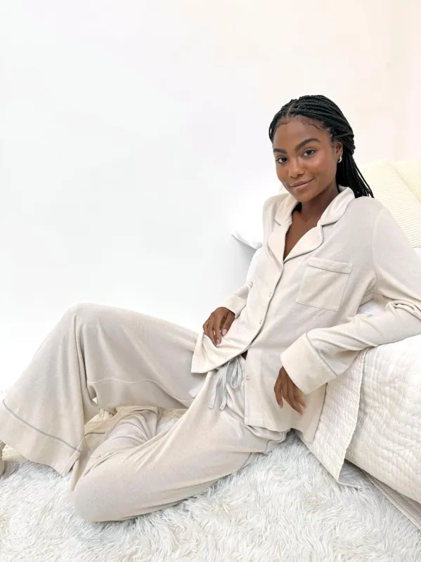 Oat Heather Flora Pillowsoft Sleep Set sold by Splendid