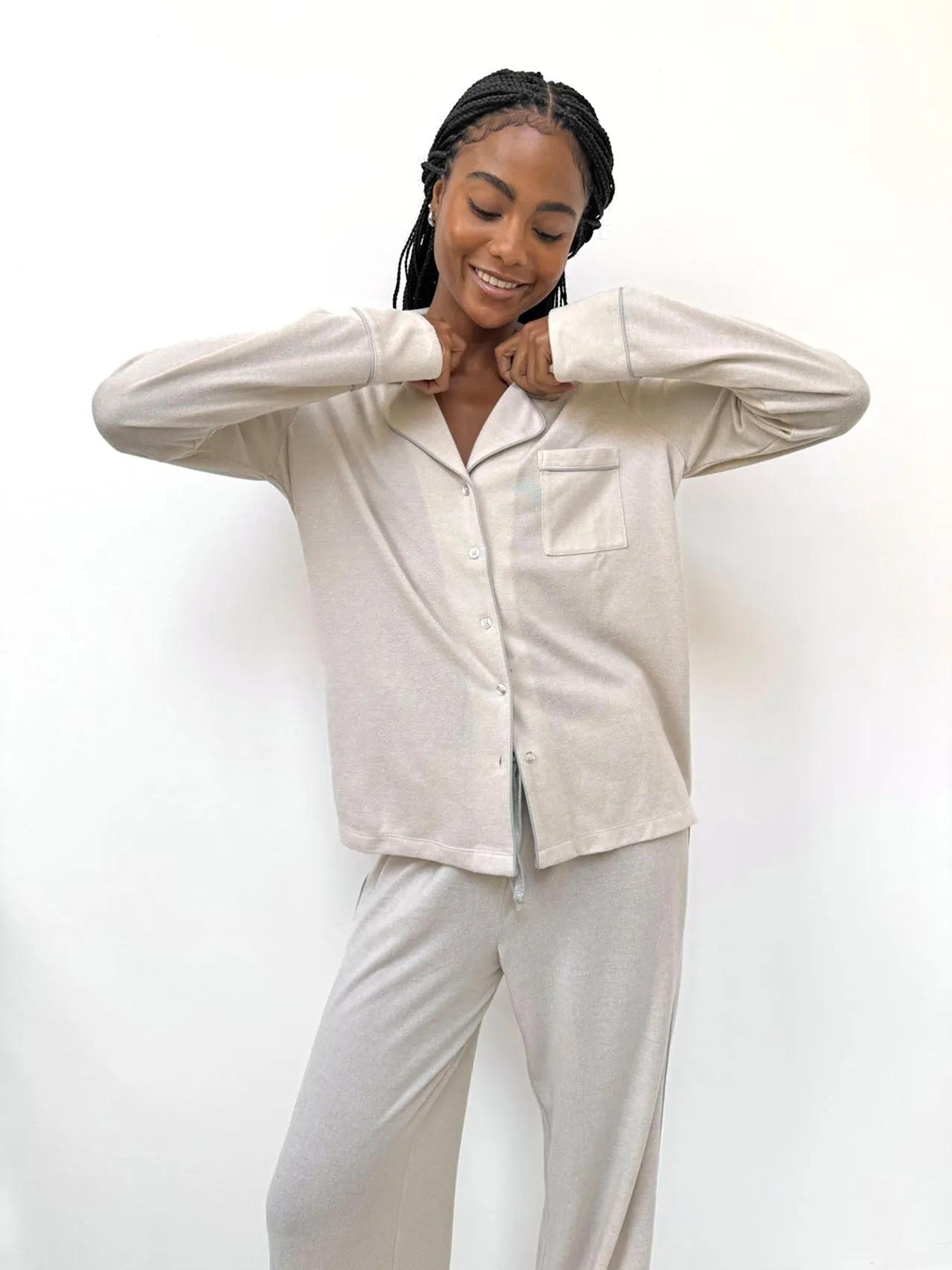 Oat Heather Flora Pillowsoft Sleep Set sold by Splendid product image thumbnail 2