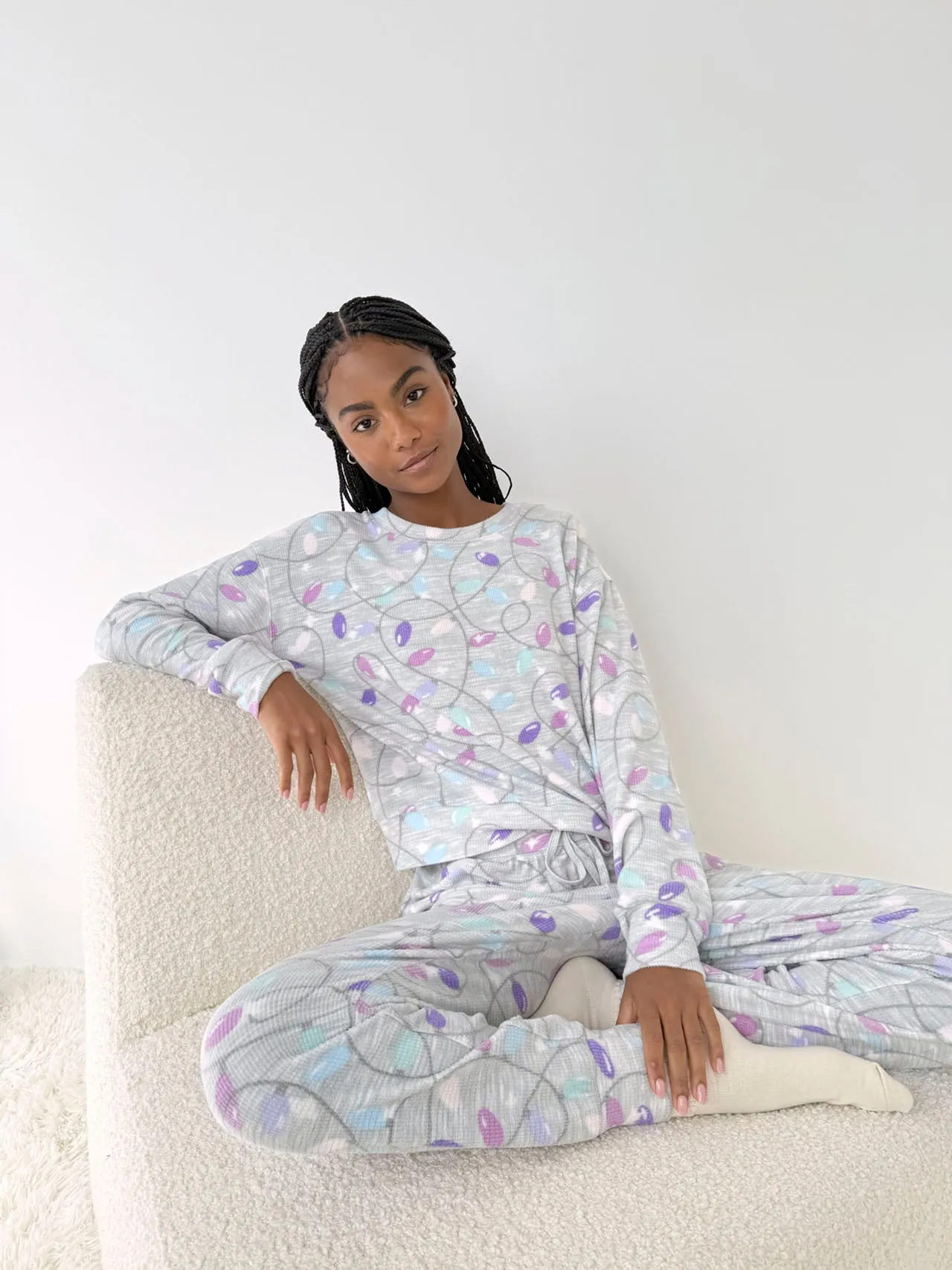 Holiday Lights Marna Waffle PJ Set sold by Splendid product image thumbnail 2