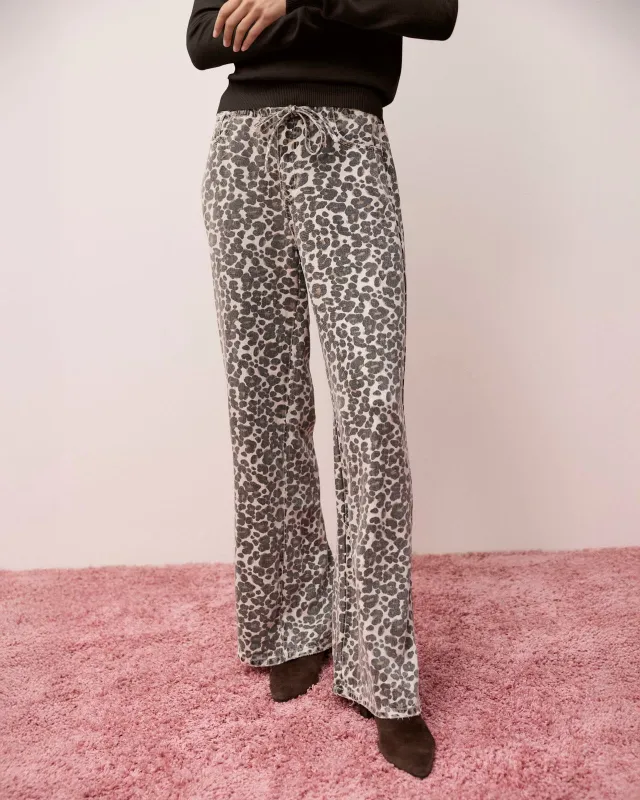Lounge Denim Leopard Pant sold by Splendid