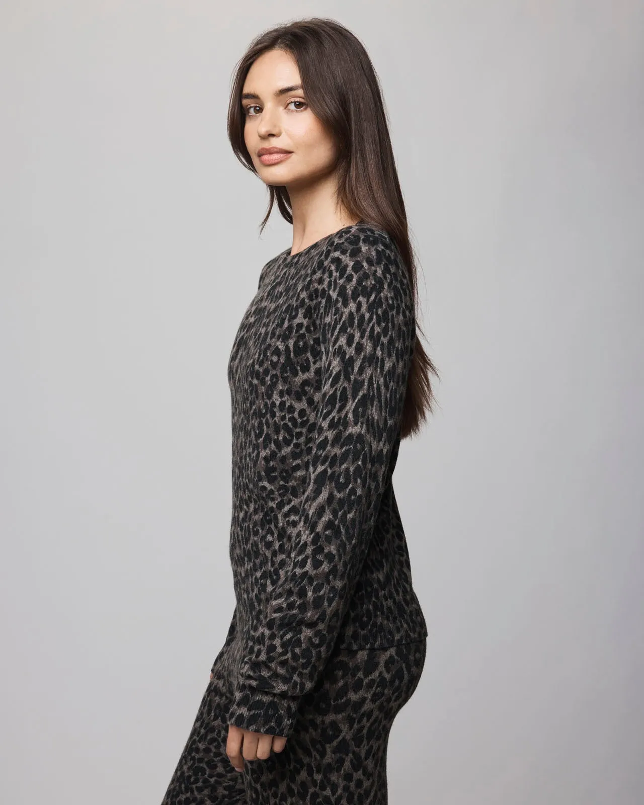 Leopard Lounge Crewneck Sweater sold by Splendid product image thumbnail 4