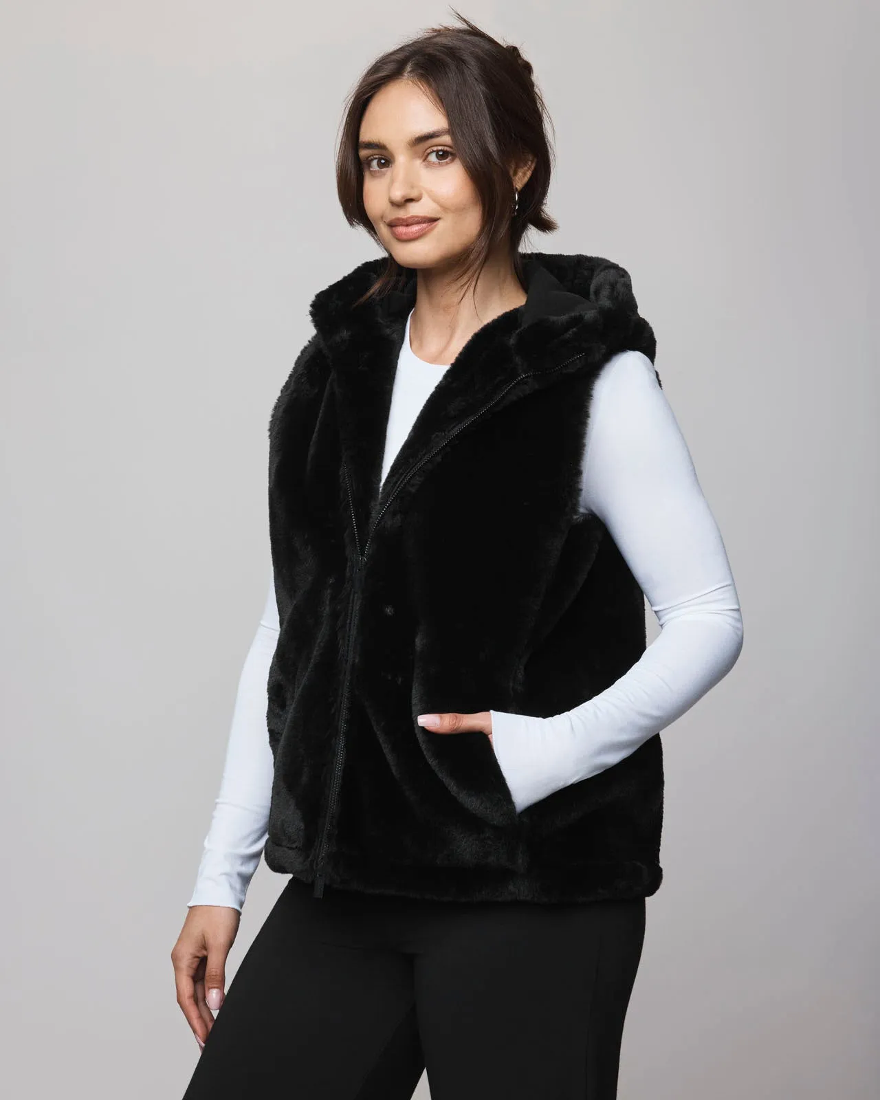 Lucia Fur Vest sold by Splendid