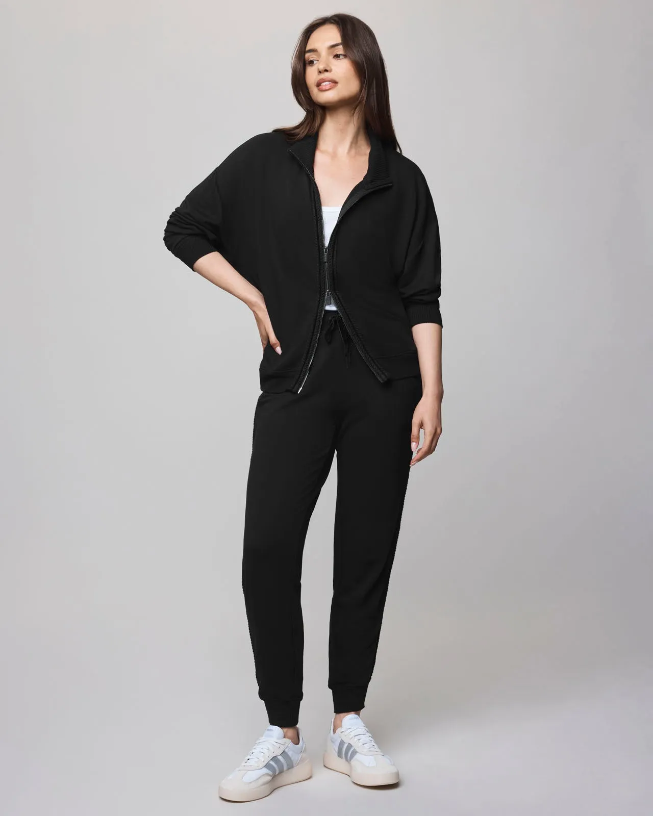 Supersoft Trim Zip Up Sweater Using LENZING™ECOVERO™ Fibers sold by Splendid product image thumbnail 4