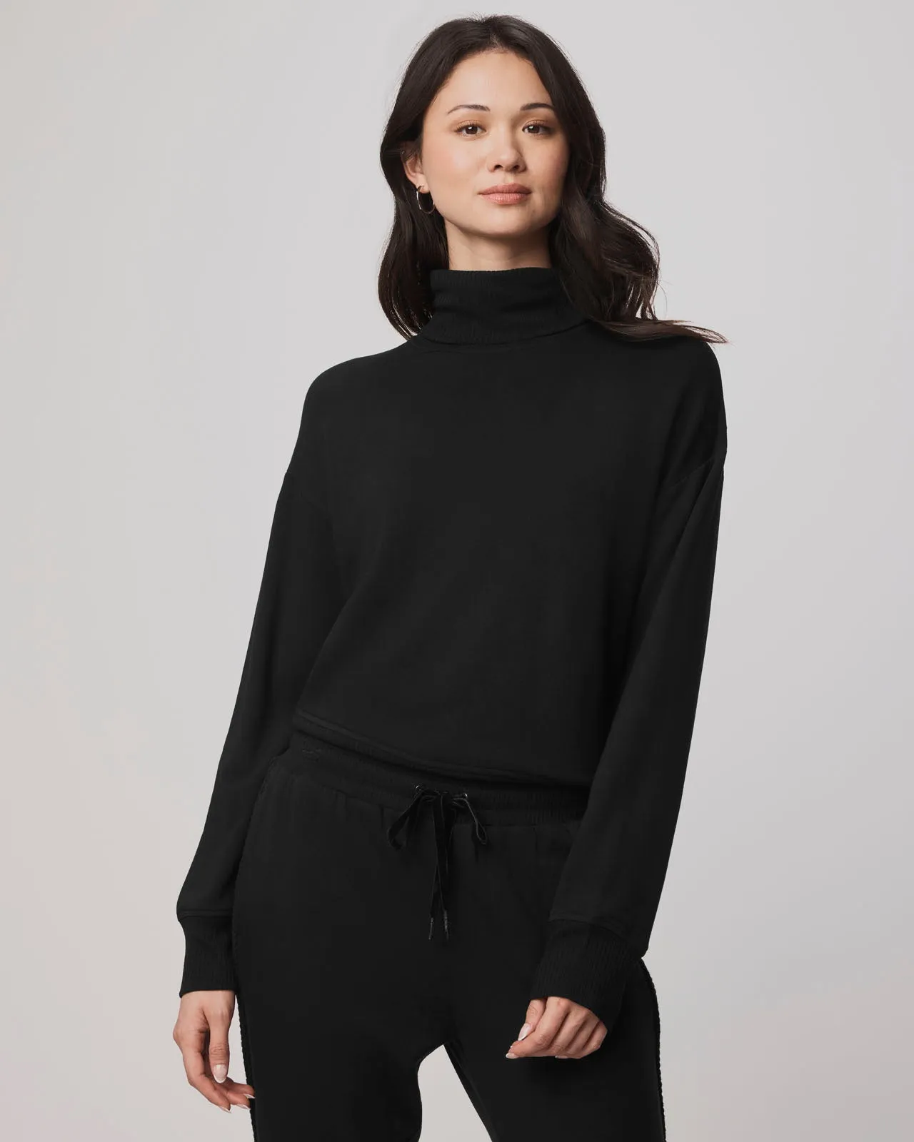 Supersoft Trim Cowl Neck Sweater Using LENZING™ECOVERO™ Fibers sold by Splendid product image thumbnail 2