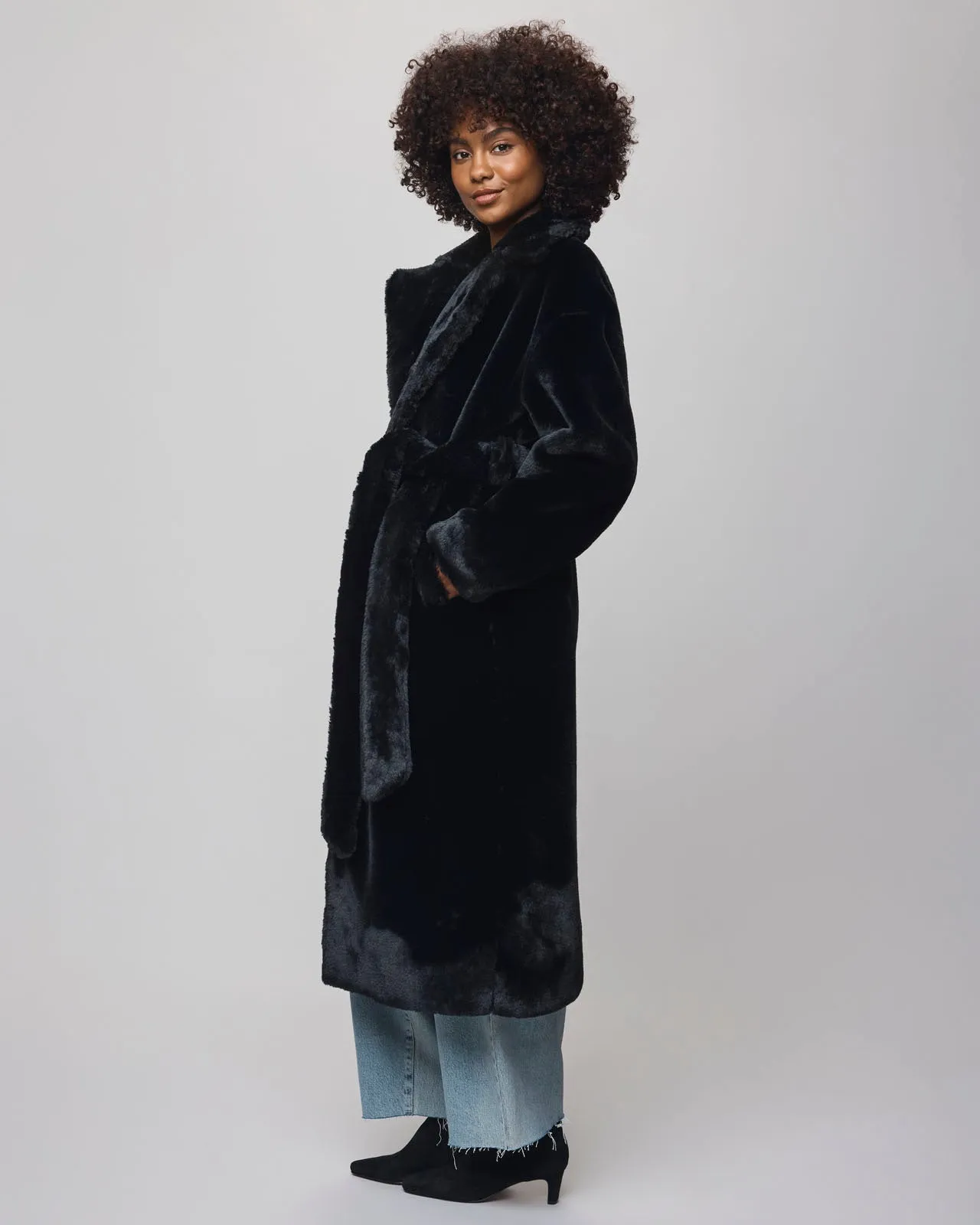 Lucia Long Fur Coat sold by Splendid product image thumbnail 4