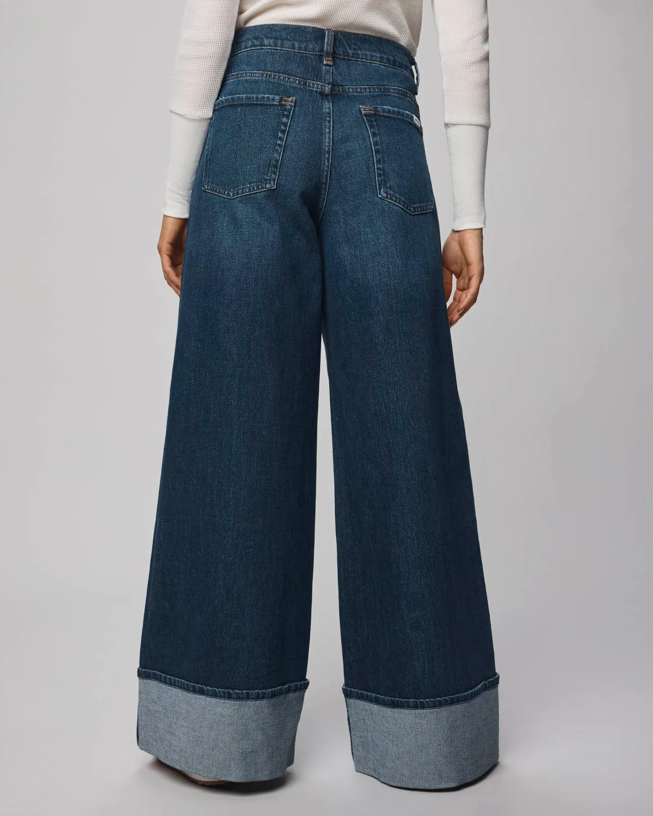 Ravyn Cuffed Wide Leg Jean in Dark Wash sold by Splendid product image thumbnail 2