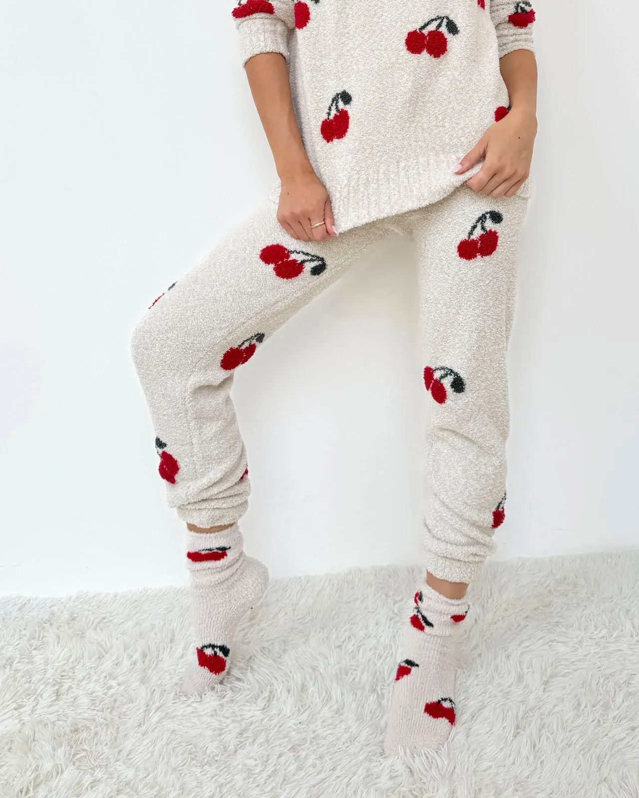 Cherries Bia Fuzzy Yarn Socks sold by Splendid product image thumbnail 3