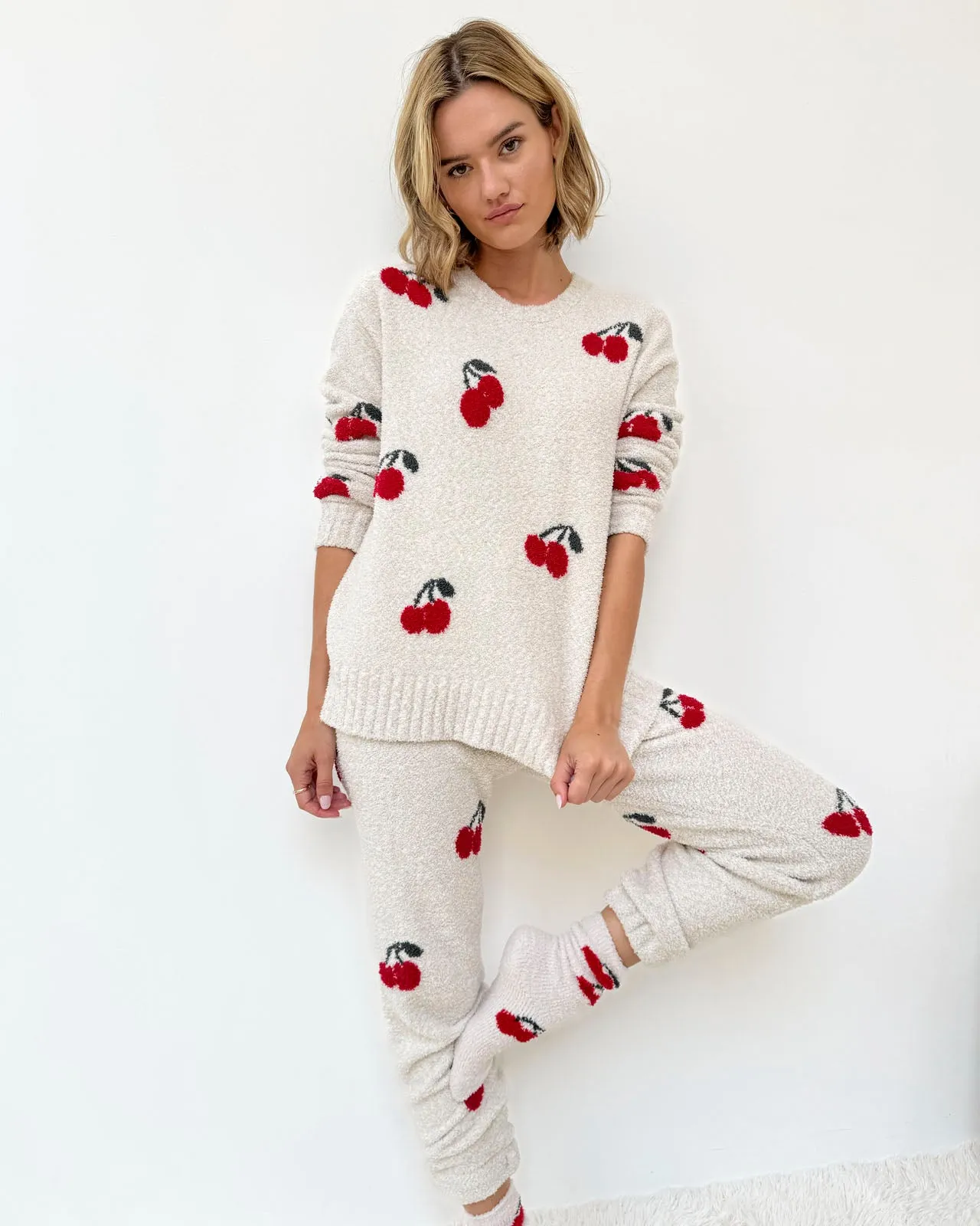 Cherries Bia Fuzzy Yarn Socks sold by Splendid product image thumbnail 2