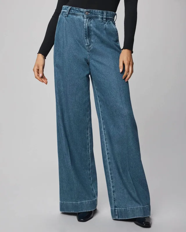 Suki Denim Trouser in Mid Blue sold by Splendid