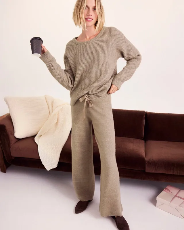 Stassi Satin Tie Sweater Pant sold by Splendid