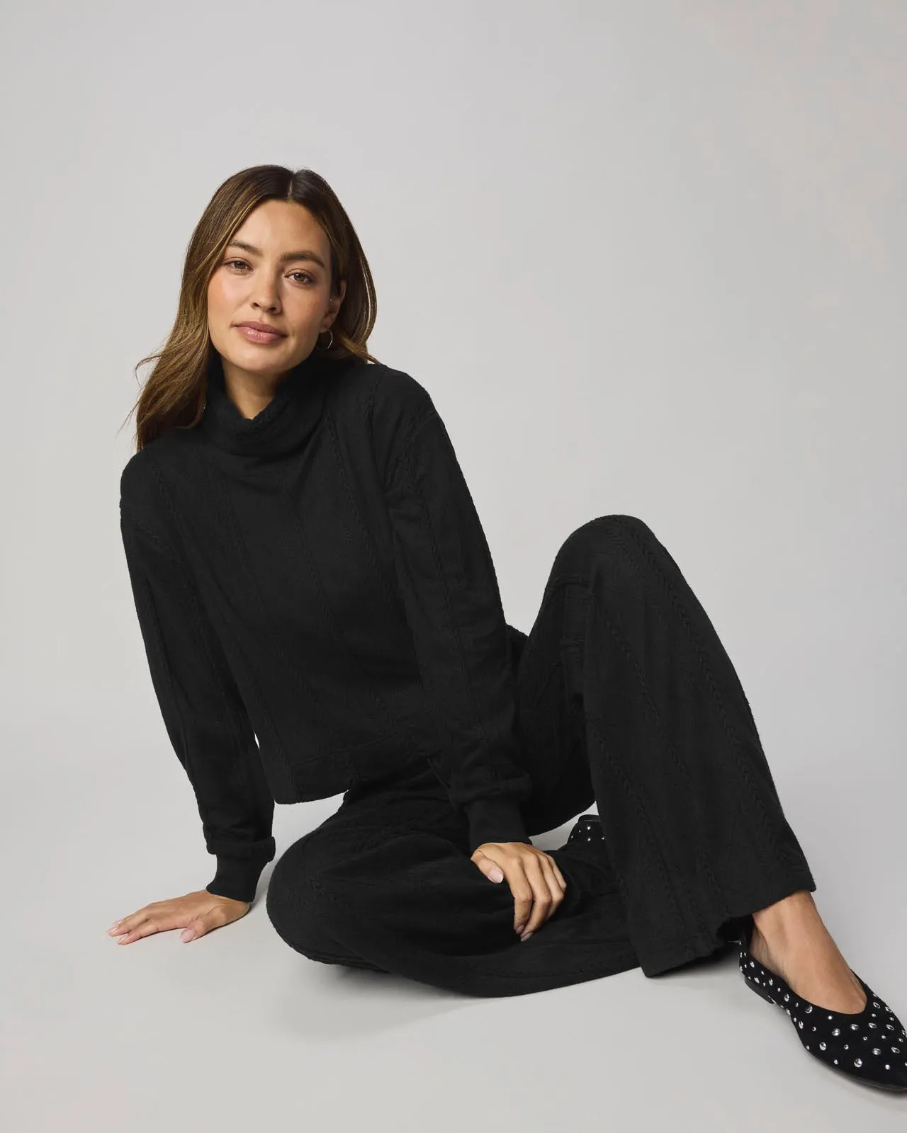 Cable Lounge Turtleneck Top sold by Splendid product image thumbnail 5