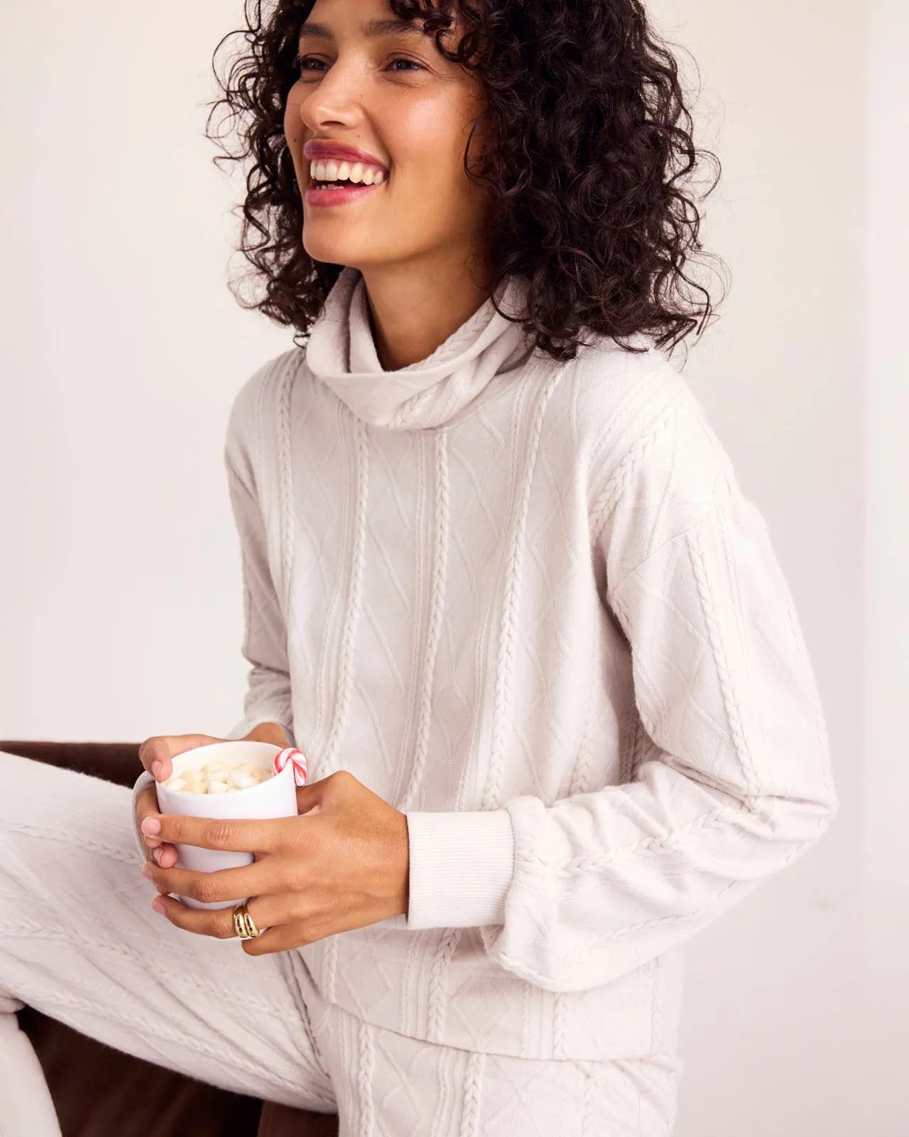 Cable Lounge Turtleneck Top sold by Splendid product image thumbnail 3