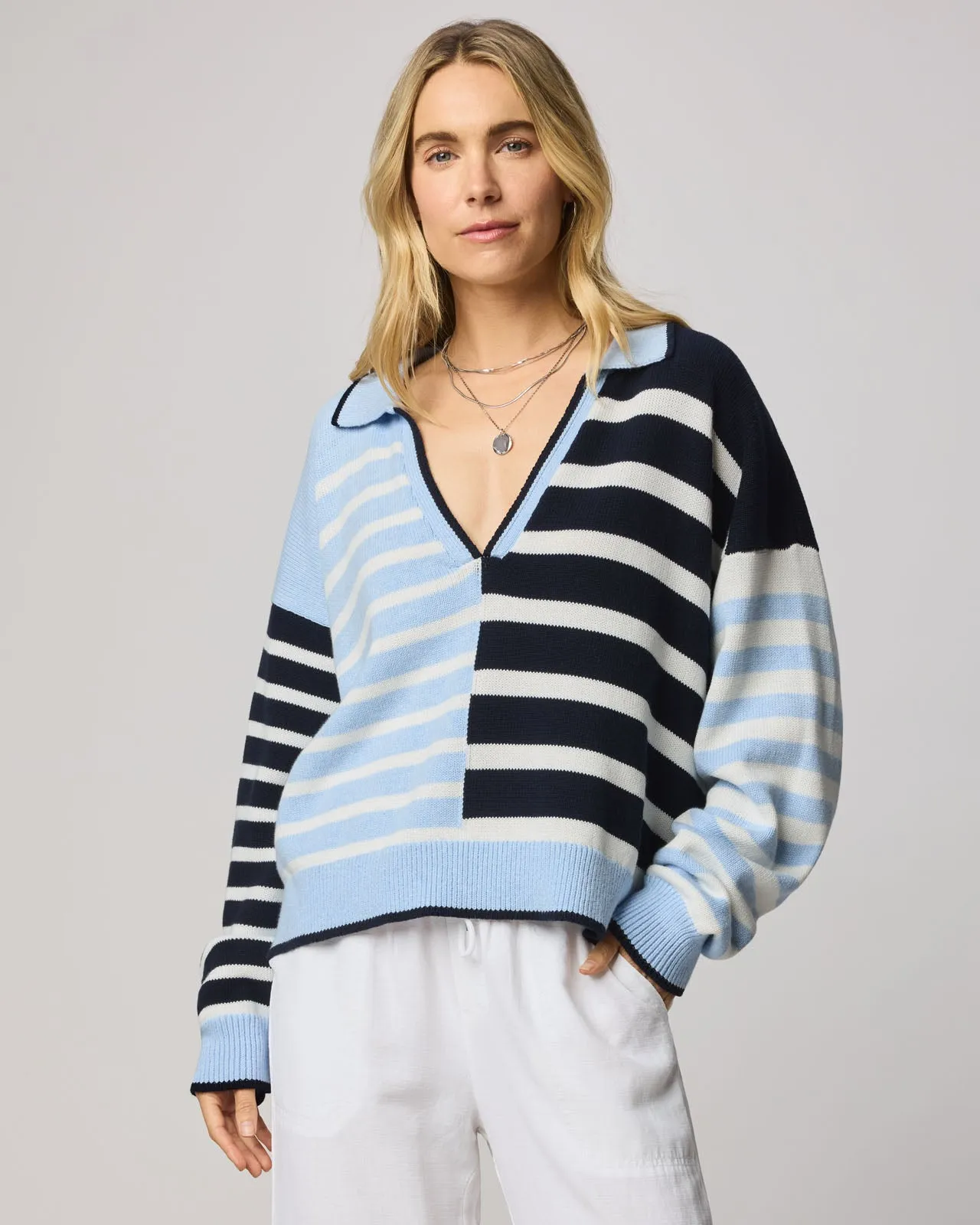 Arden Striped Polo Sweater sold by Splendid product image thumbnail 4