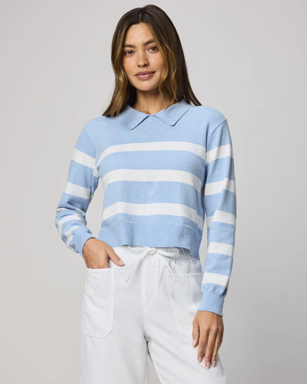 Phoebe Polo Stripe Sweater sold by Splendid