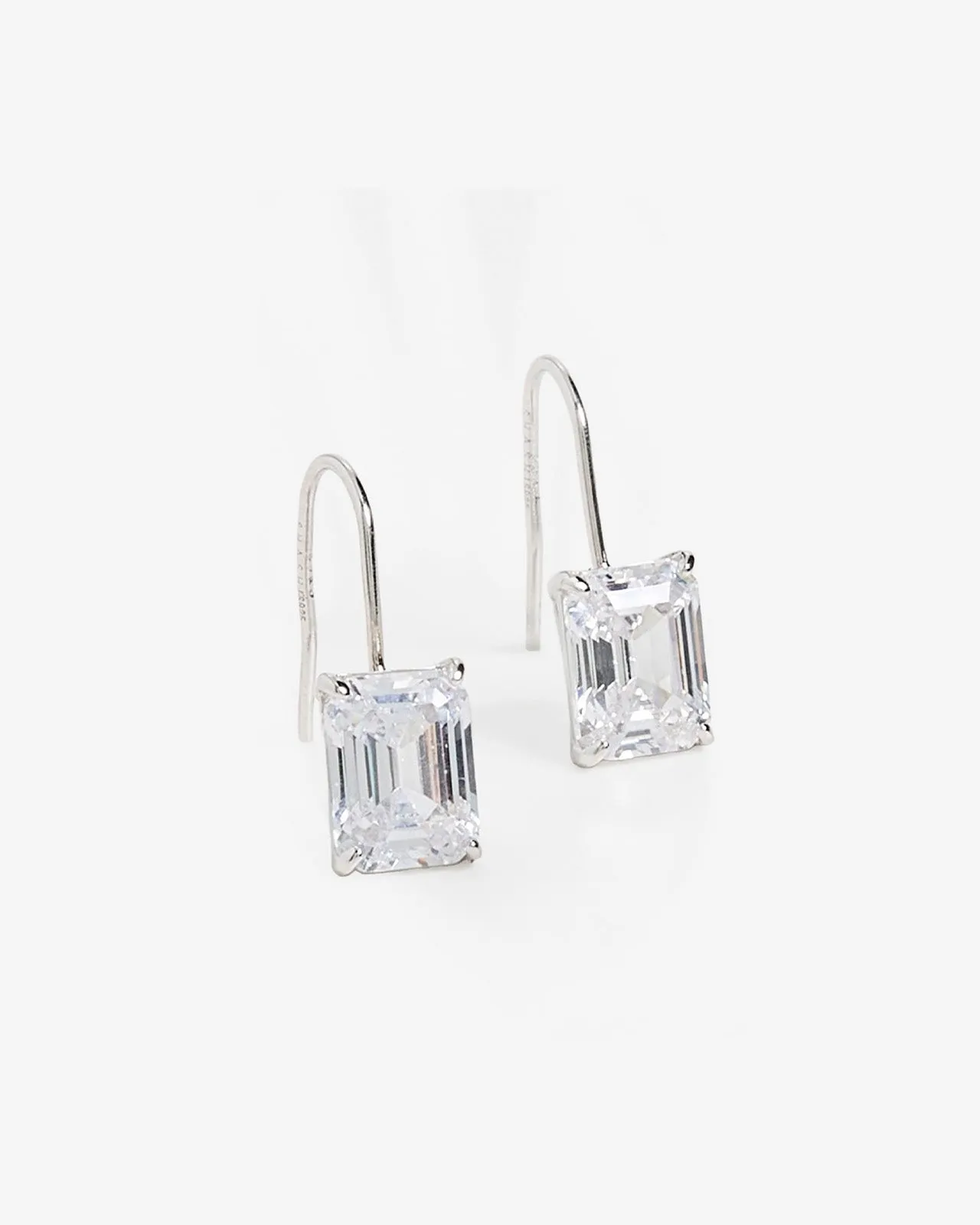 Shashi Emerald Baguette French Hook Earring sold by Splendid