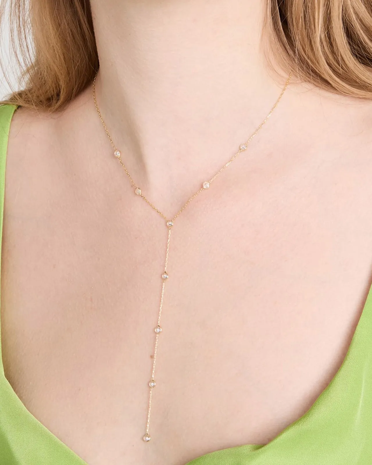 Shashi Emily Diamond Lariat Necklace sold by Splendid product image thumbnail 2
