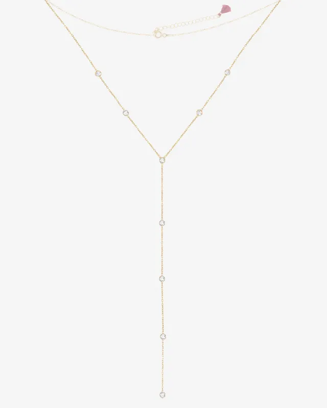 Shashi Emily Diamond Lariat Necklace sold by Splendid