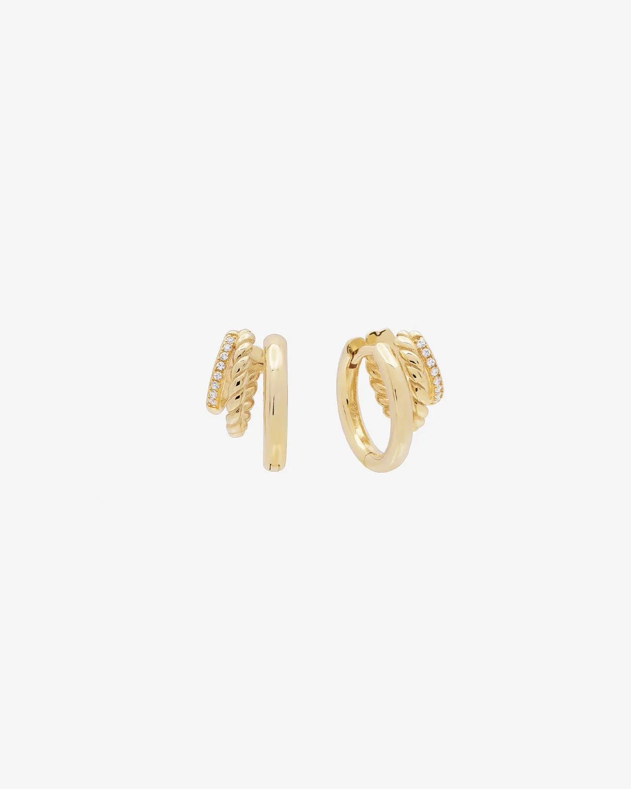 Shashi Charlee Triple Huggie Earring sold by Splendid