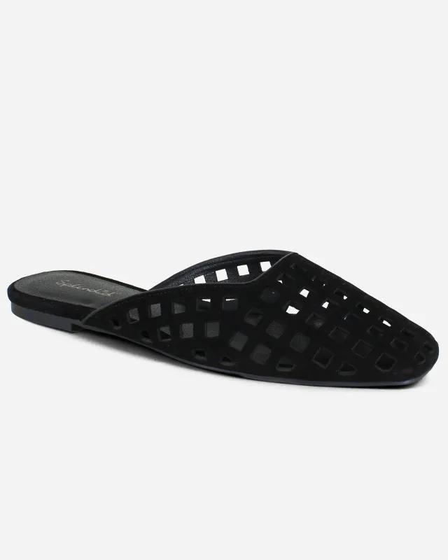 Remi Suede Mule in Black sold by Splendid