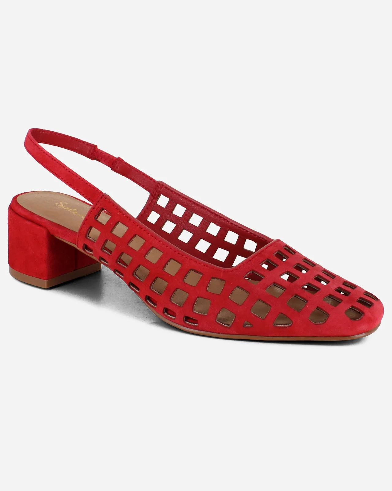 Roxanne Suede Mule in Red sold by Splendid