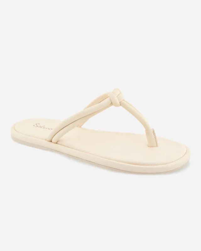 Fedora Leather Sandal in Oat sold by Splendid