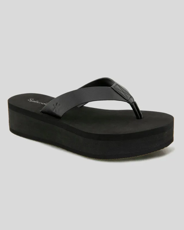Quintana Platform Flip Flop in Black sold by Splendid
