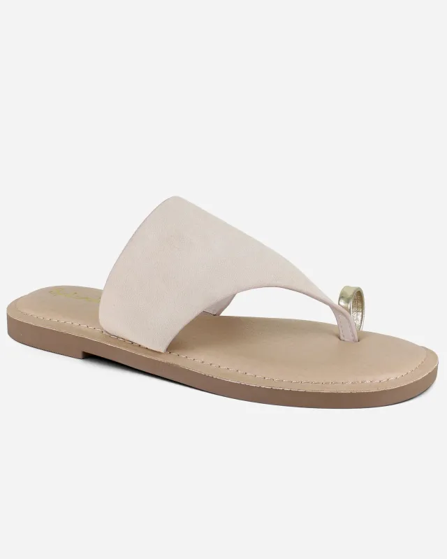 Lily Suede Sandal in Oatmeal sold by Splendid