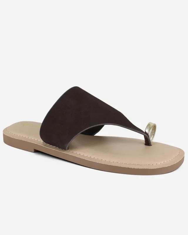 Lily Suede Sandal in Spice sold by Splendid