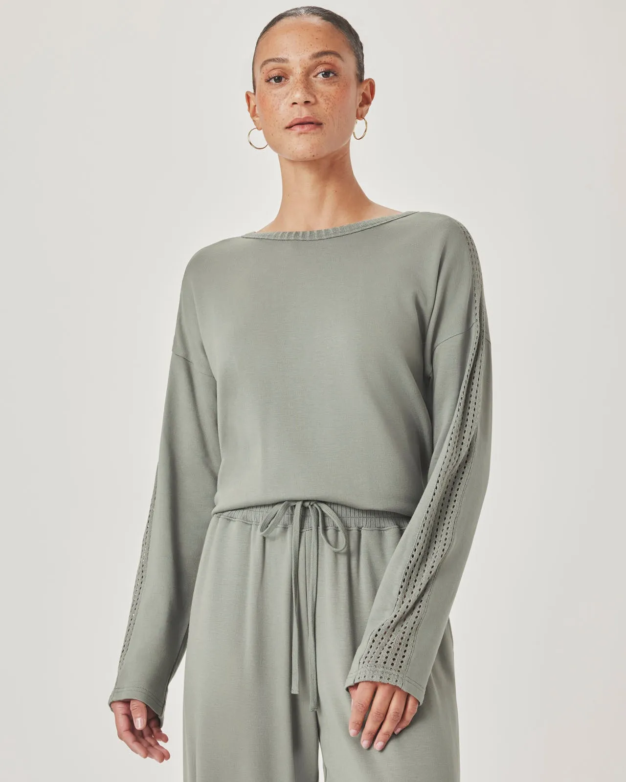 Jada Pointelle Sweatshirt sold by Splendid product image thumbnail 4