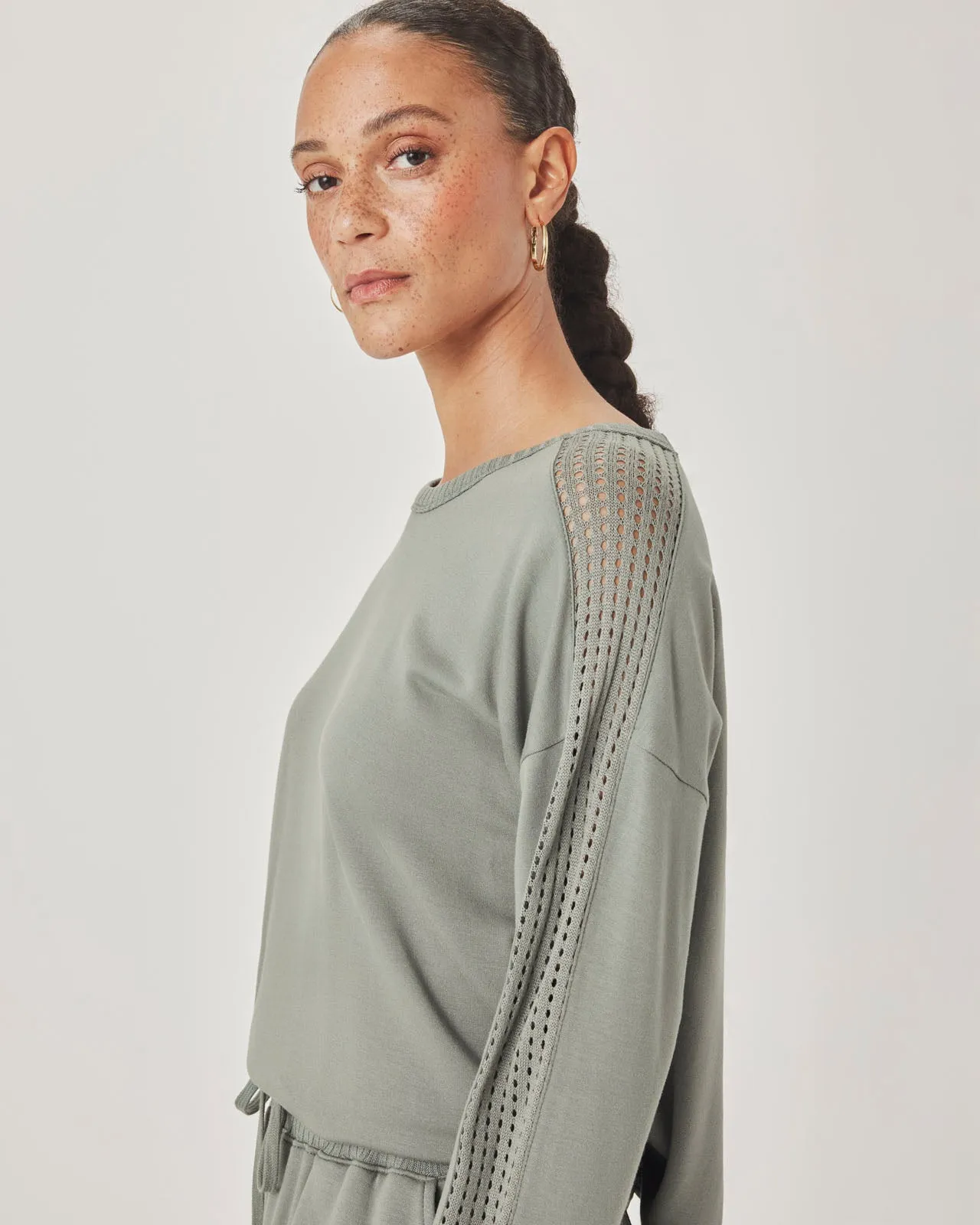 Jada Pointelle Sweatshirt sold by Splendid product image thumbnail 5