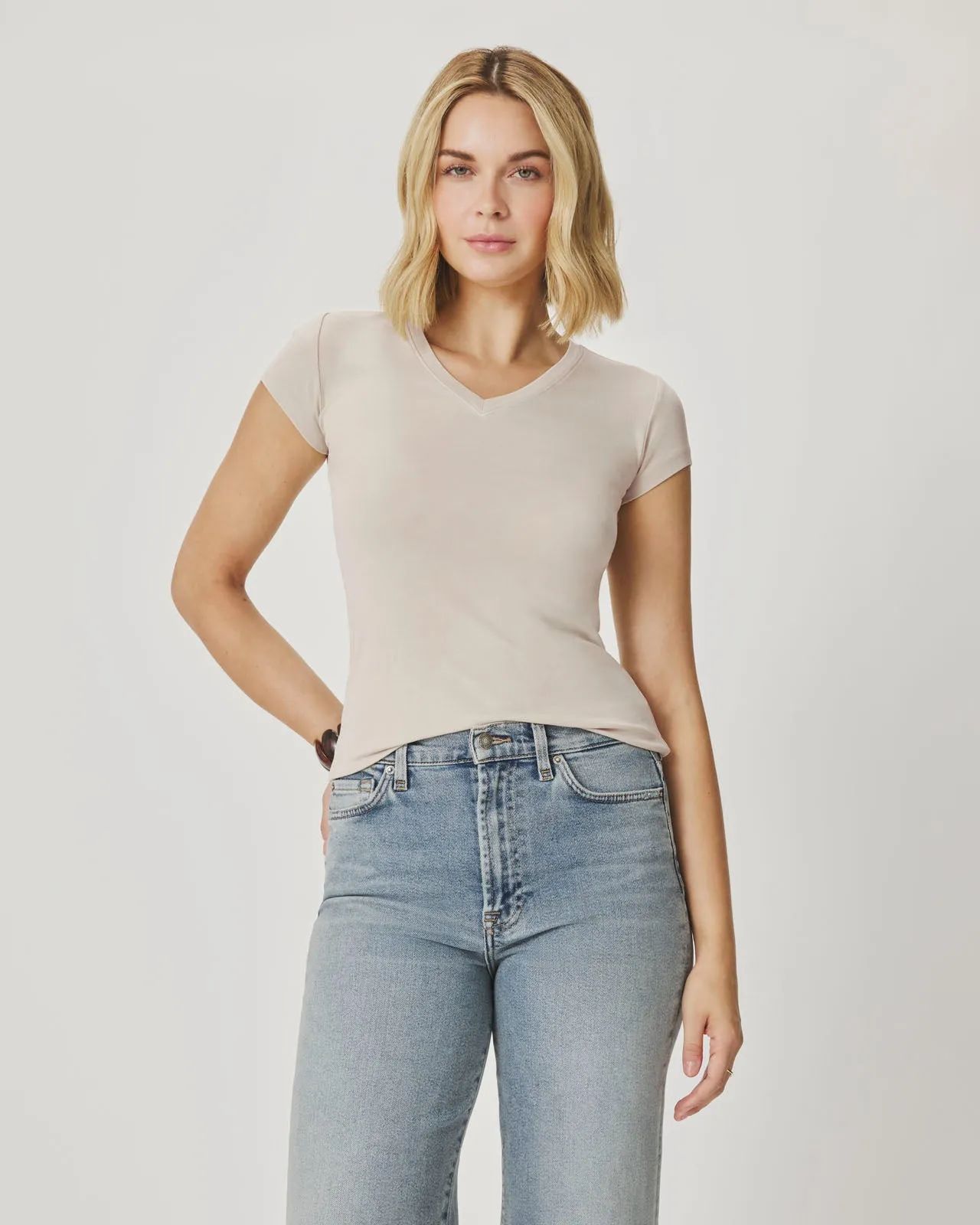 Josie Stretch V-Neck Tee sold by Splendid product image thumbnail 3