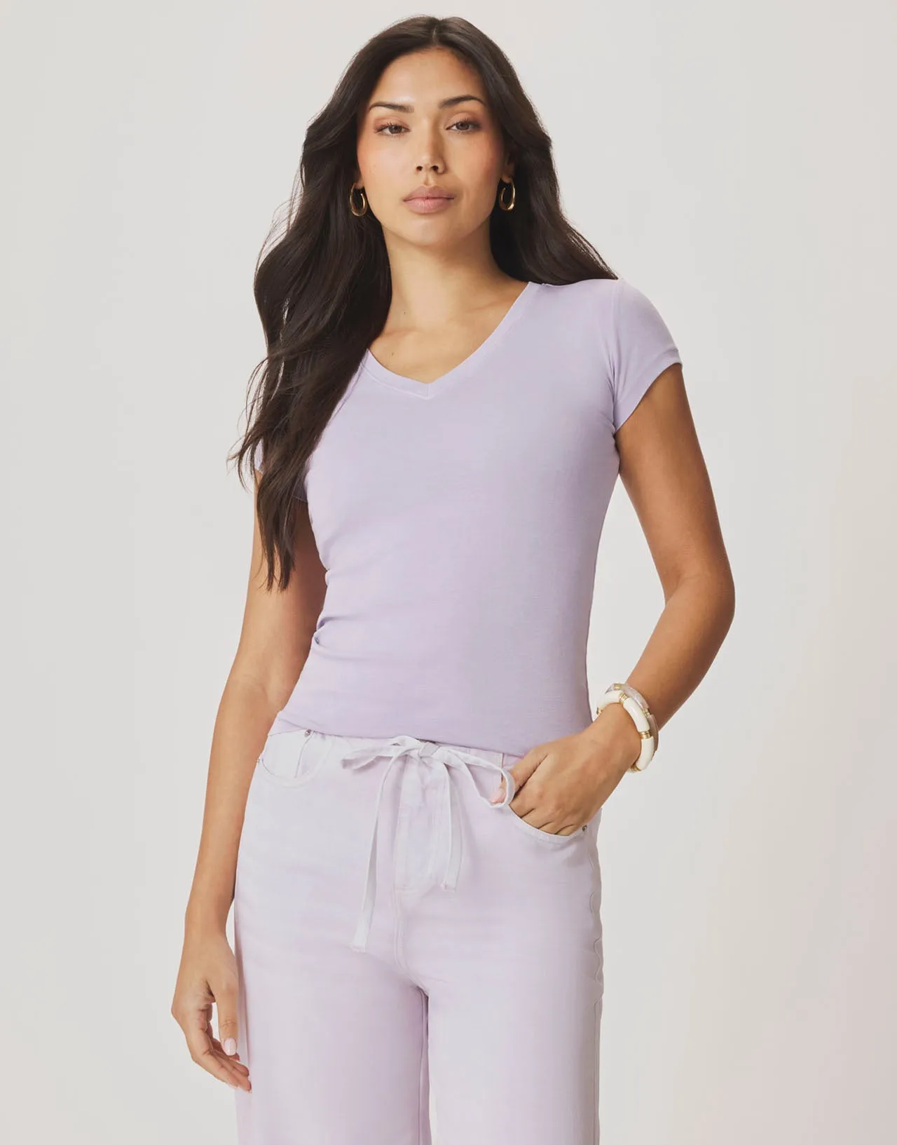 Josie Stretch V-Neck Tee sold by Splendid product image thumbnail 4