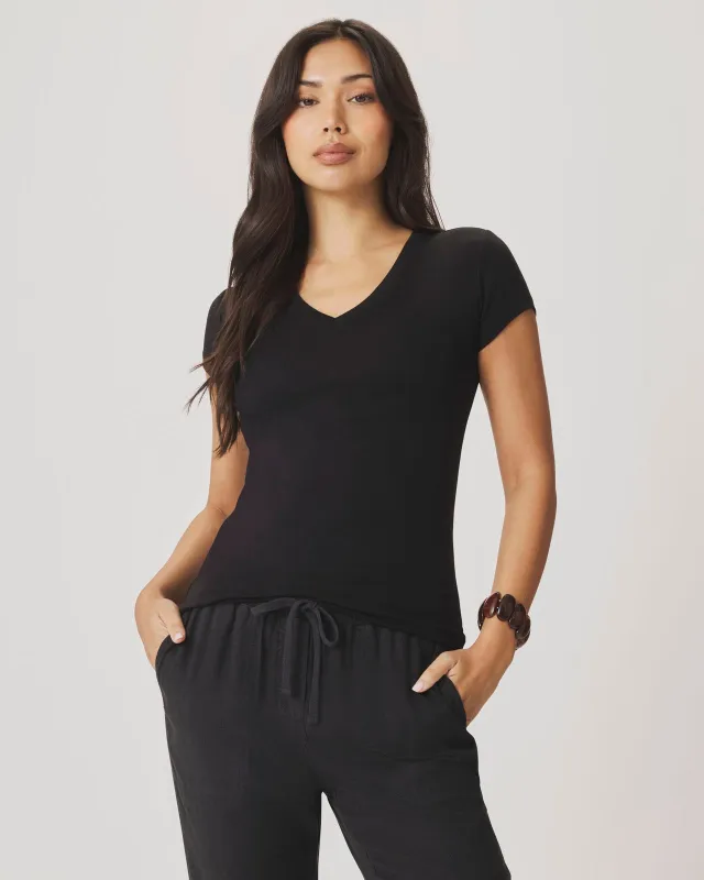 Josie Stretch V-Neck Tee made by Splendid