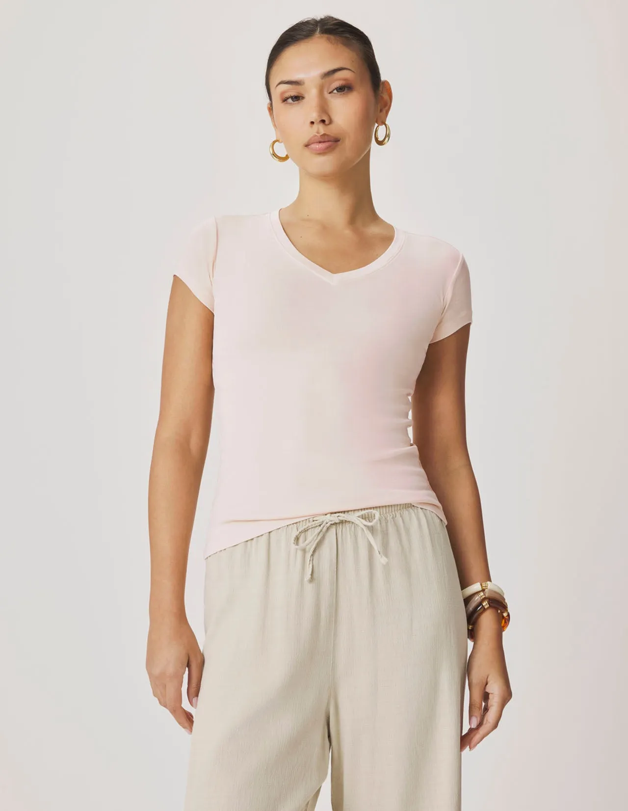 Josie Stretch V-Neck Tee sold by Splendid product image thumbnail 5
