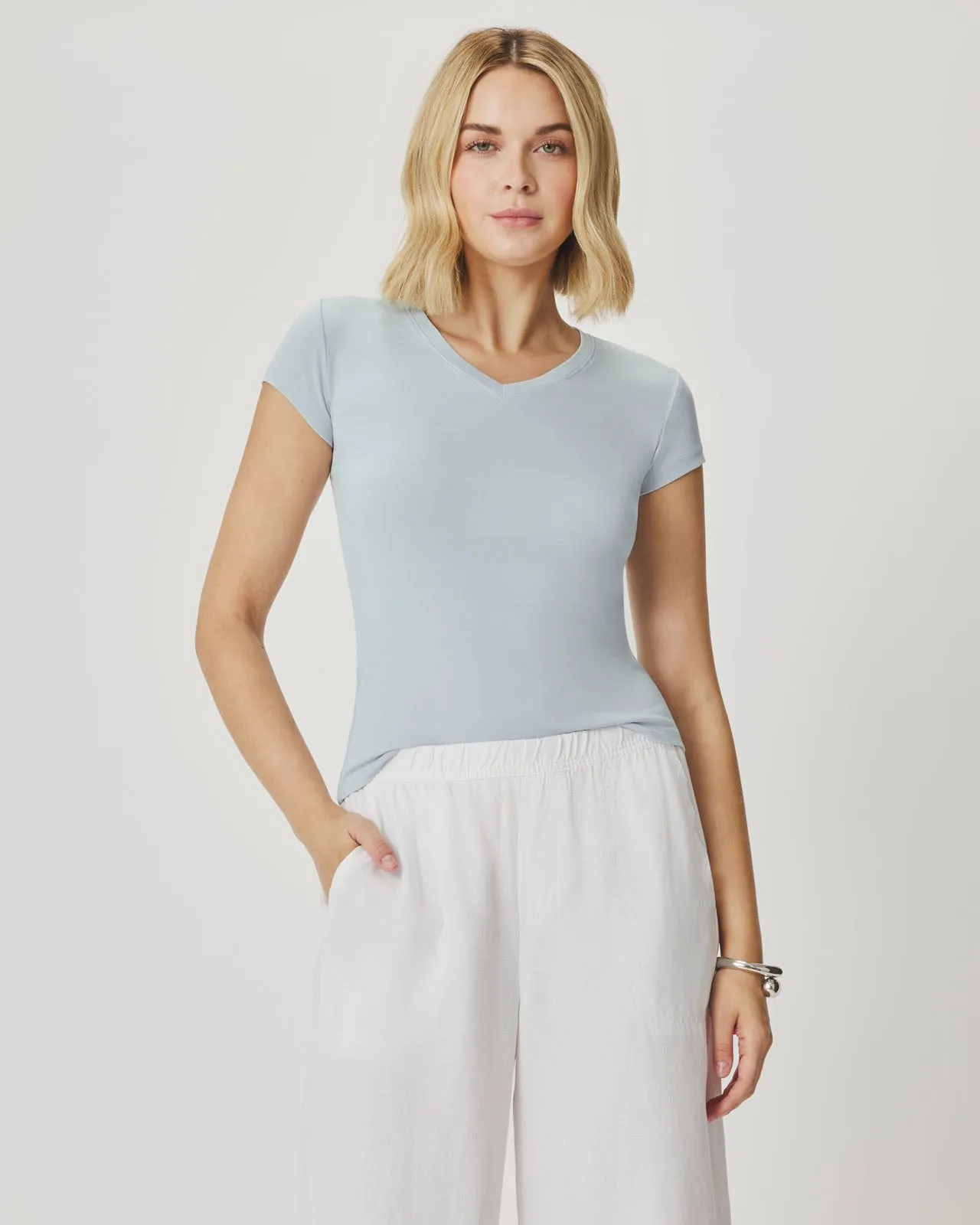 Josie Stretch V-Neck Tee sold by Splendid product image thumbnail 2