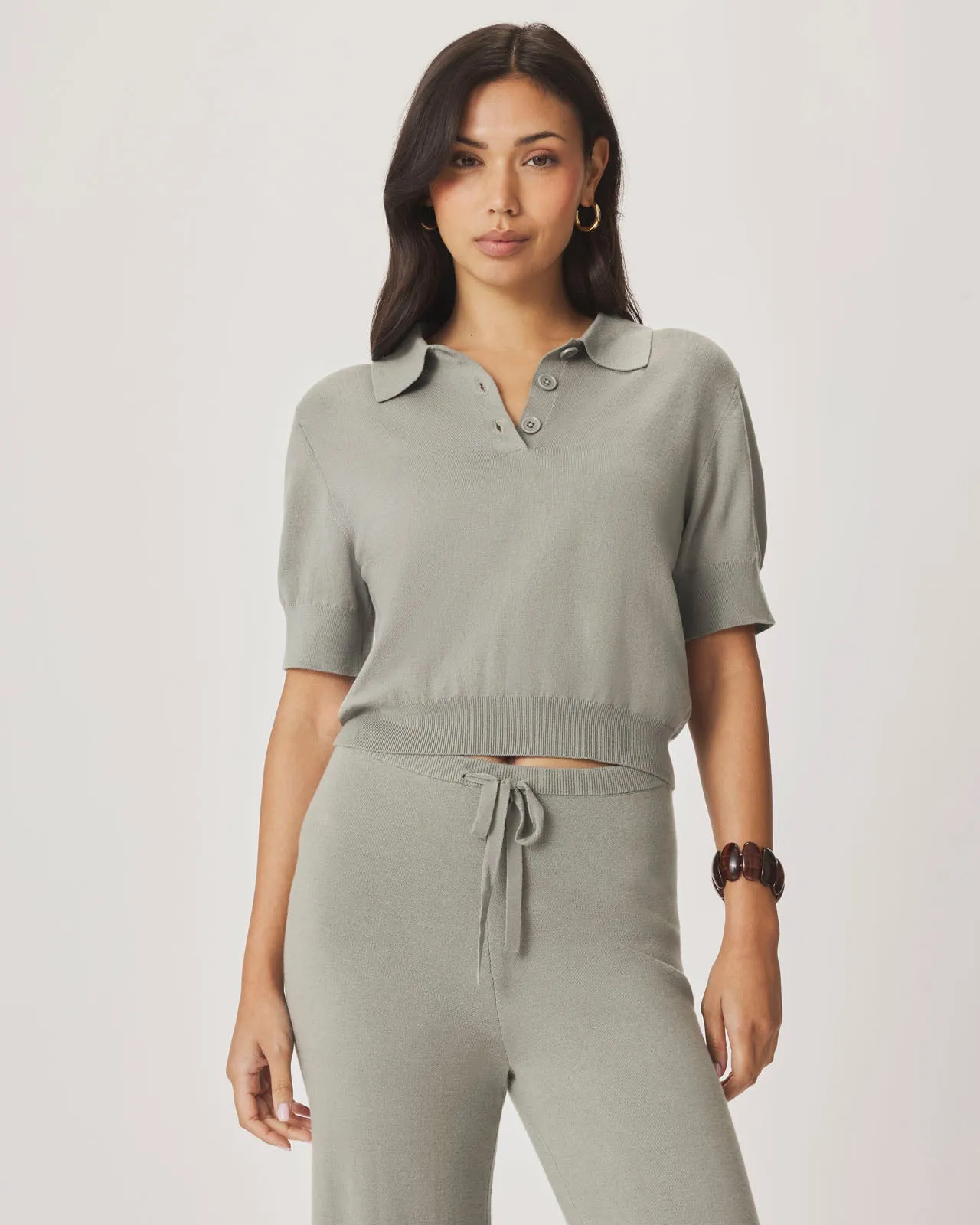 Christa Polo Short Sleeve Sweater sold by Splendid product image thumbnail 3