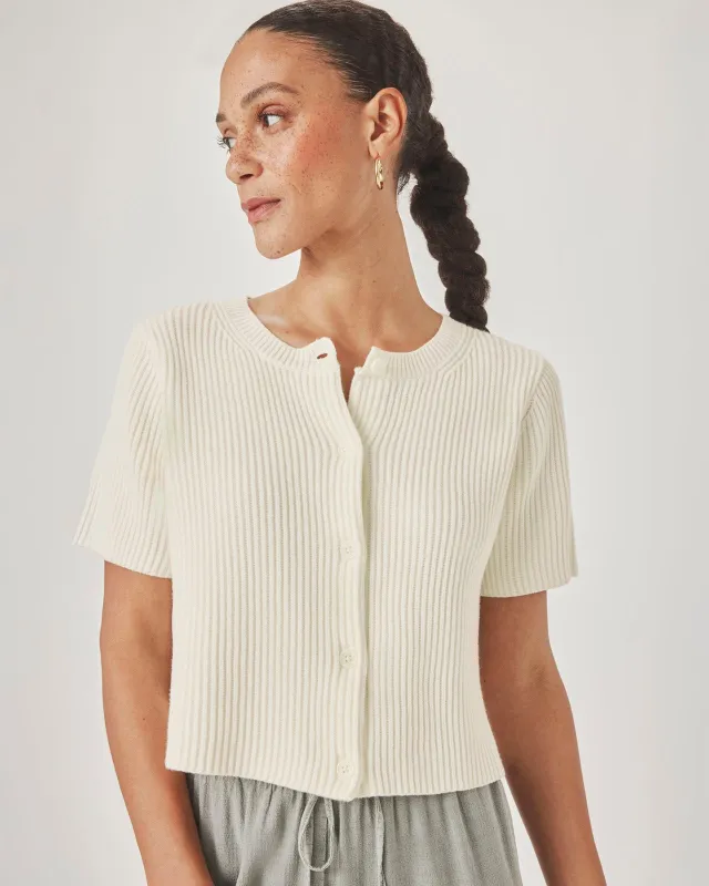 Delilah Short Sleeve Cardigan sold by Splendid