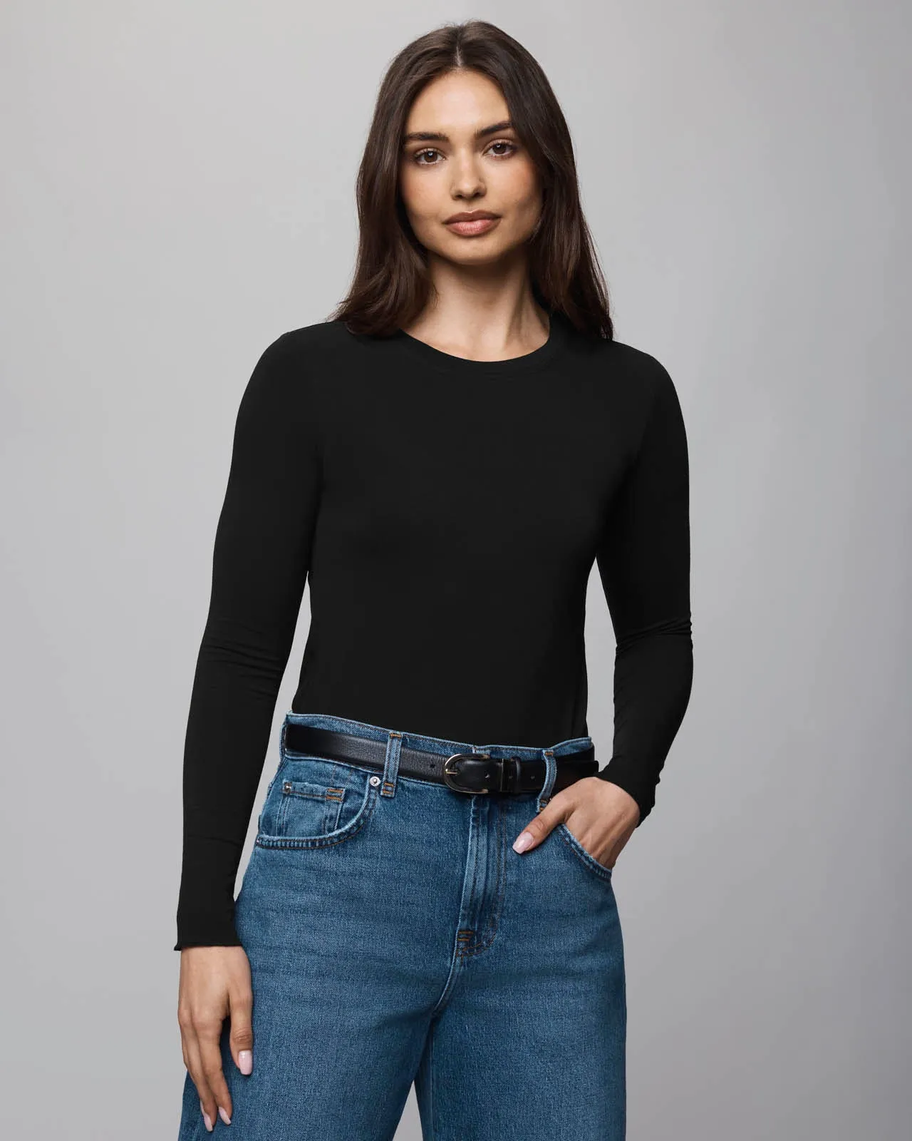 Bamboo Blend Long Sleeve Tee sold by Splendid product image thumbnail 3