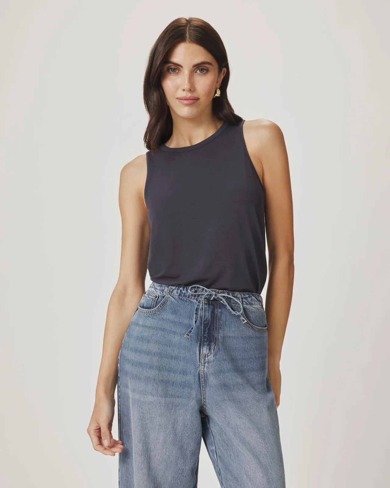 Bamboo Blend High Neck Tank sold by Splendid