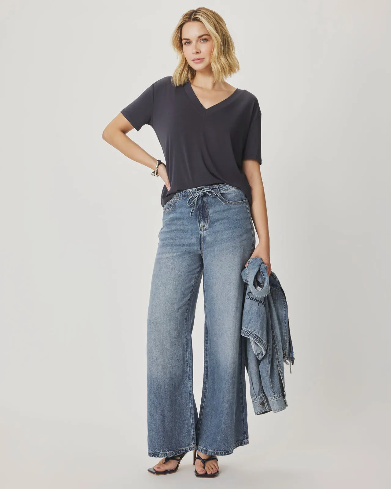 Kacey Bamboo Blend V-Neck Tee sold by Splendid product image thumbnail 5